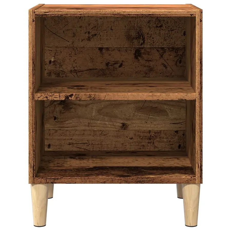 Table de chevet vieux bois 40x30x50 cm bois d’ingénierie - 4