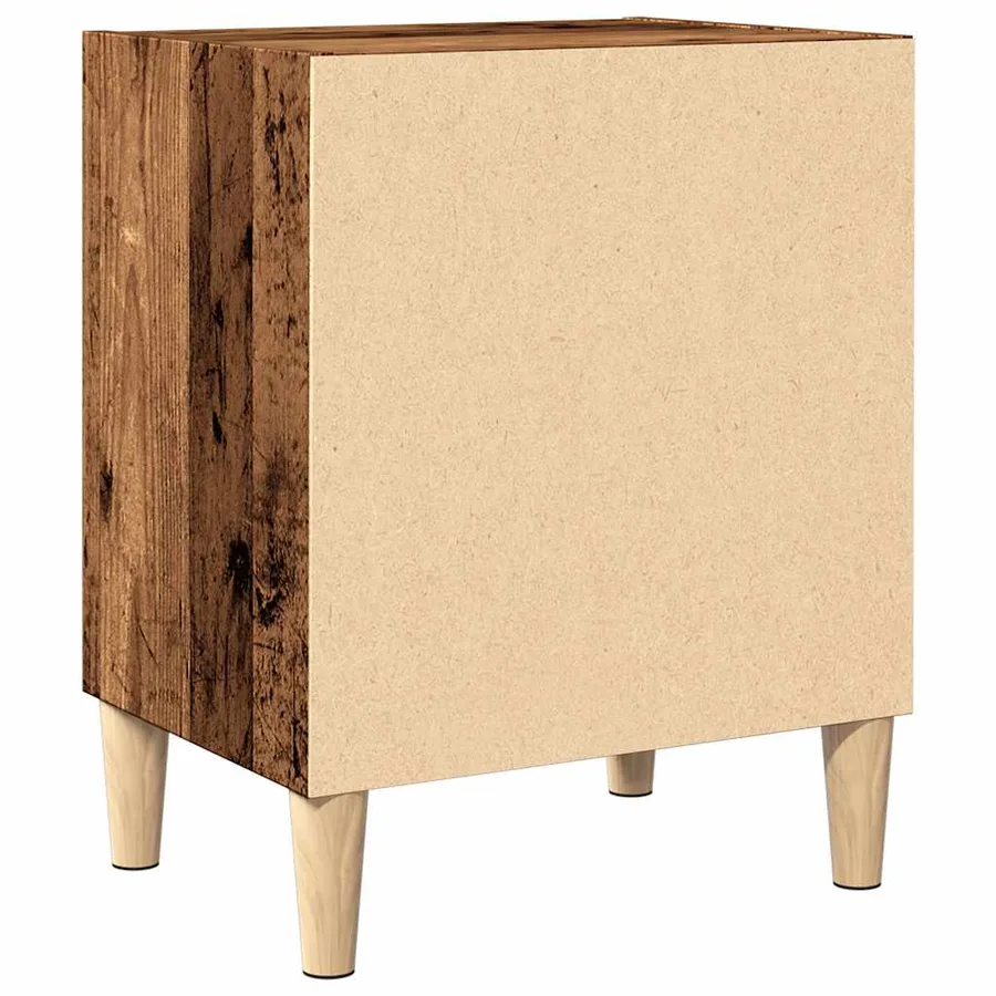 Table de chevet vieux bois 40x30x50 cm bois d’ingénierie - 5