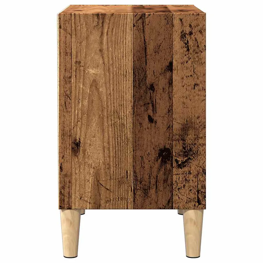 Table de chevet vieux bois 40x30x50 cm bois d’ingénierie - 6