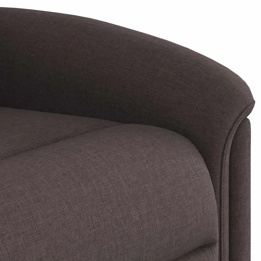 Fauteuil de massage inclinable Marron foncé Tissu - 9