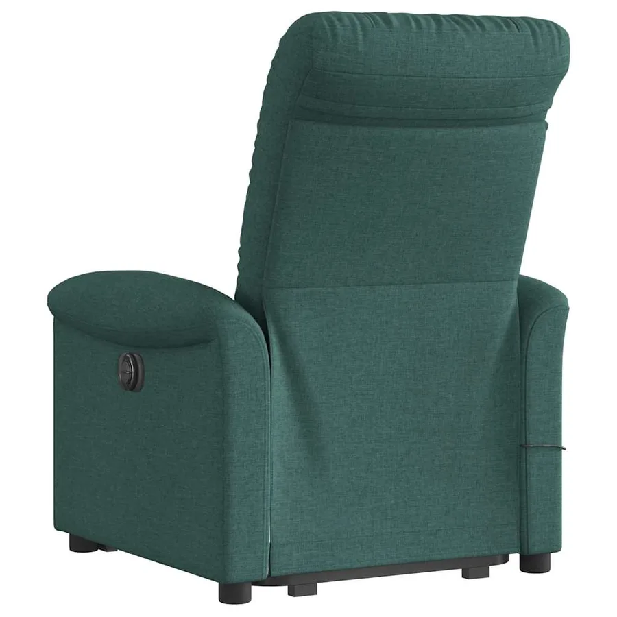 Fauteuil inclinable de massage électrique Vert foncé Tissu - 7