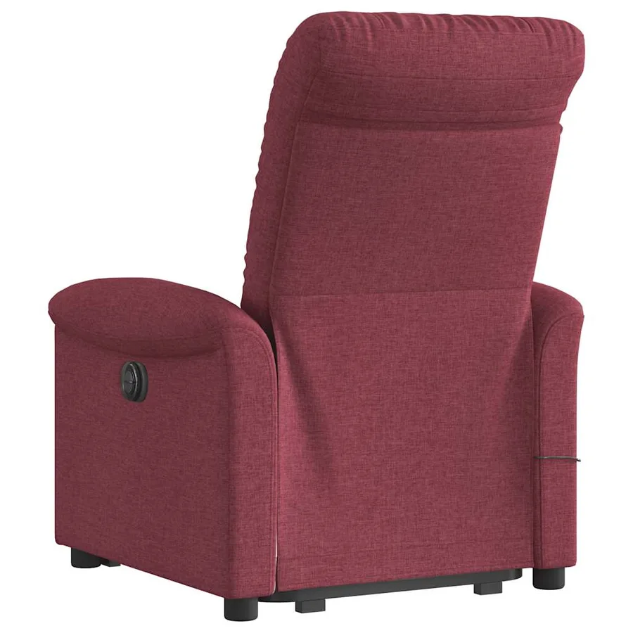 Fauteuil inclinable de massage Rouge bordeaux Tissu - 7