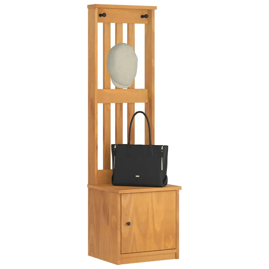Portemanteau SANDNES 45x40x159,5 cm bois massif pin - 4
