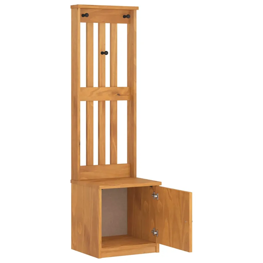 Portemanteau SANDNES 45x40x159,5 cm bois massif pin - 6