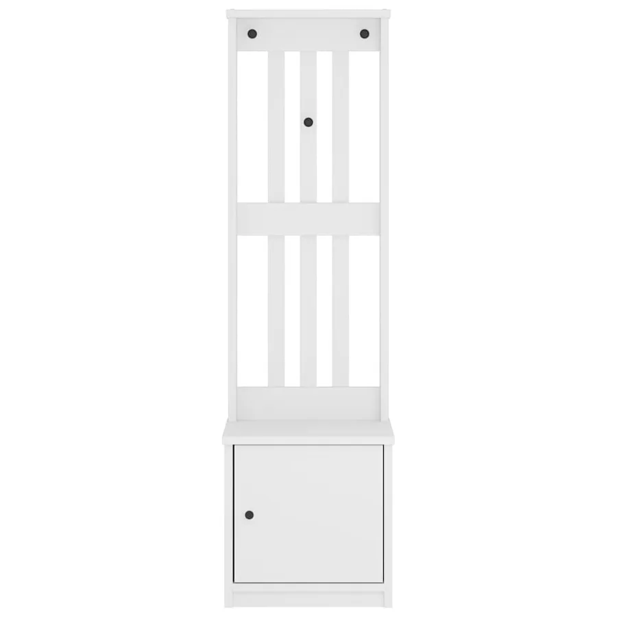 Portemanteau SANDNES blanc 45x40x159,5 cm bois massif pin - 5