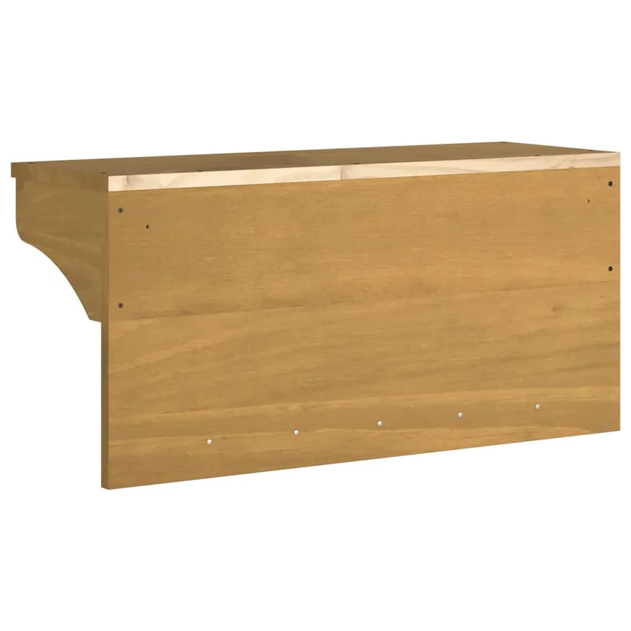 Porte-manteau mural SANDNES 87x30x42 cm bois massif pin - 7