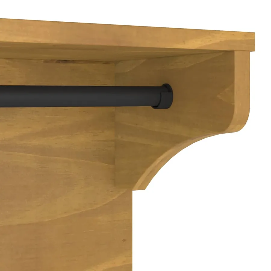 Porte-manteau mural SANDNES 87x30x42 cm bois massif pin - 8