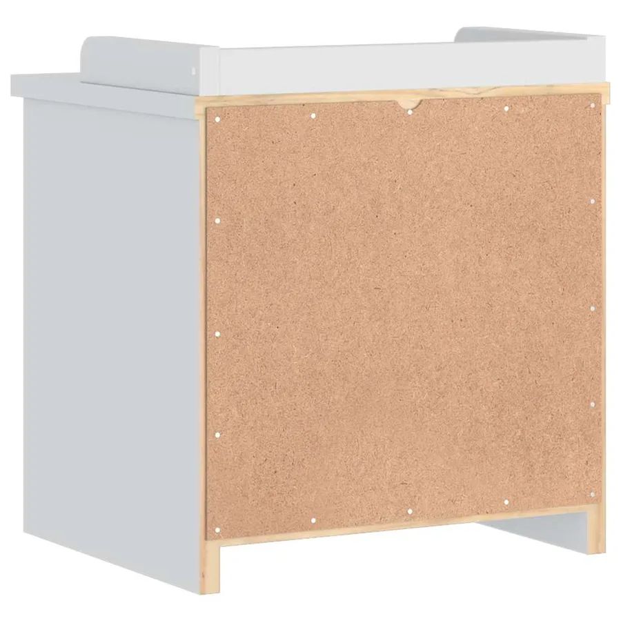 Banc de couloir SANDNES blanc 45x40x50 cm bois de pin massif - 7