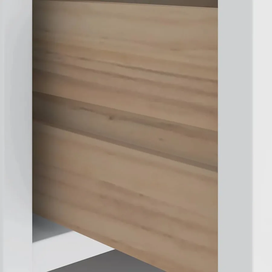 Banc de couloir SANDNES blanc 87x40x50 cm bois de pin massif - 10
