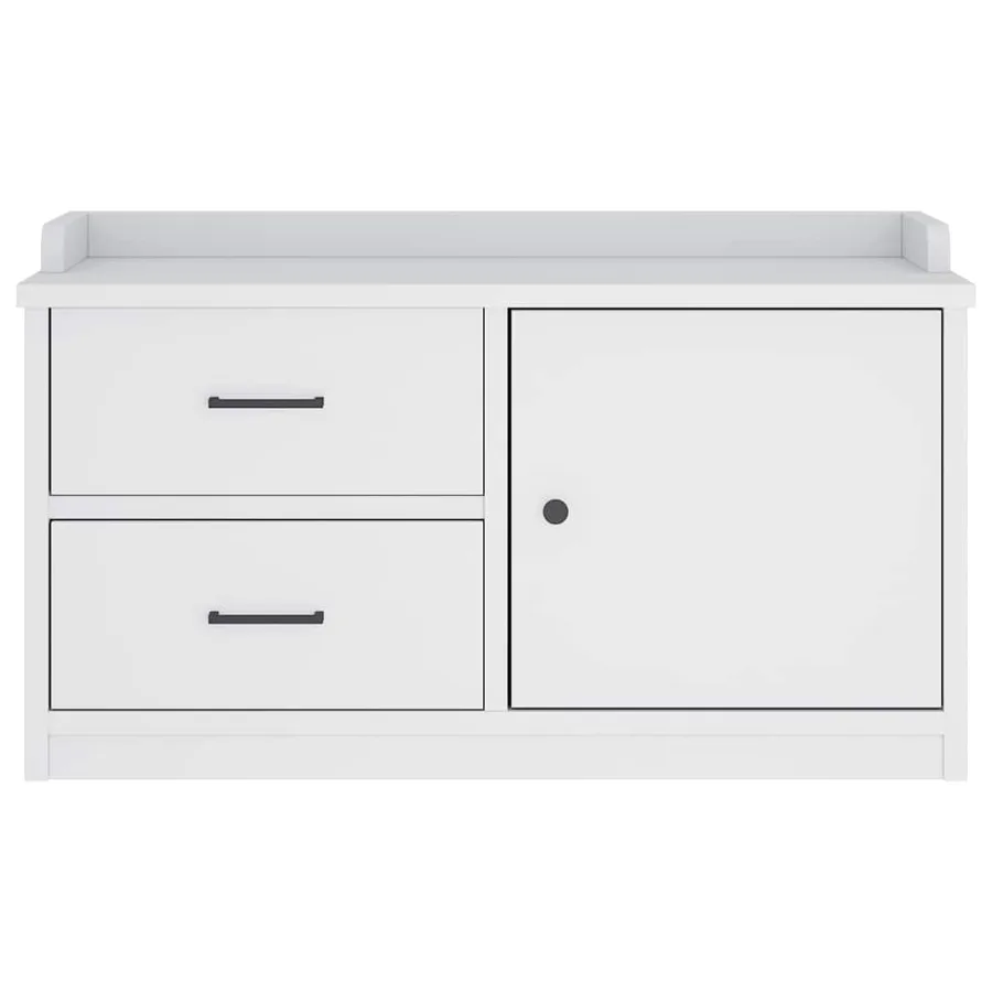 Banc de couloir SANDNES blanc 87x40x50 cm bois de pin massif - 5