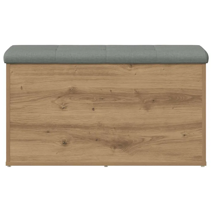 Banc de rangement Chêne artisanal 82x42x45 cm Bois d'ingénierie - 3