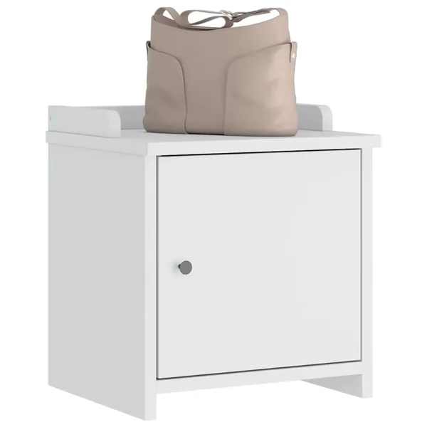 Banc de couloir SANDNES blanc 45x40x50 cm bois de pin massif