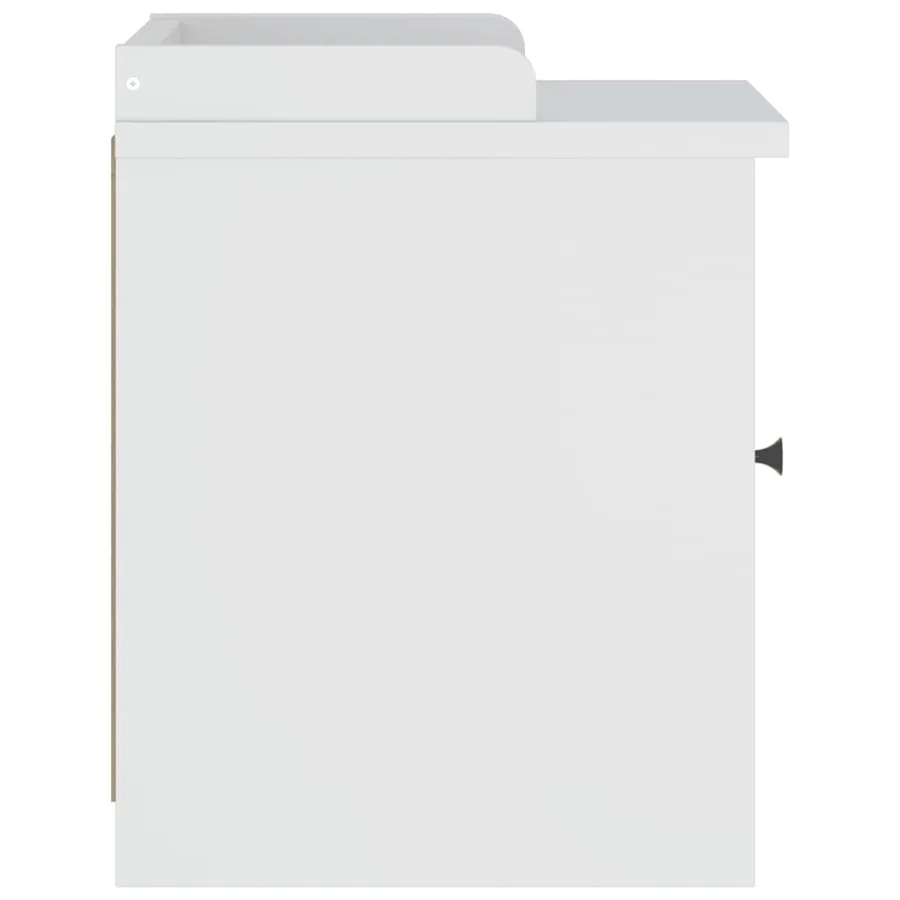 Banc de couloir SANDNES blanc 45x40x50 cm bois de pin massif - 7