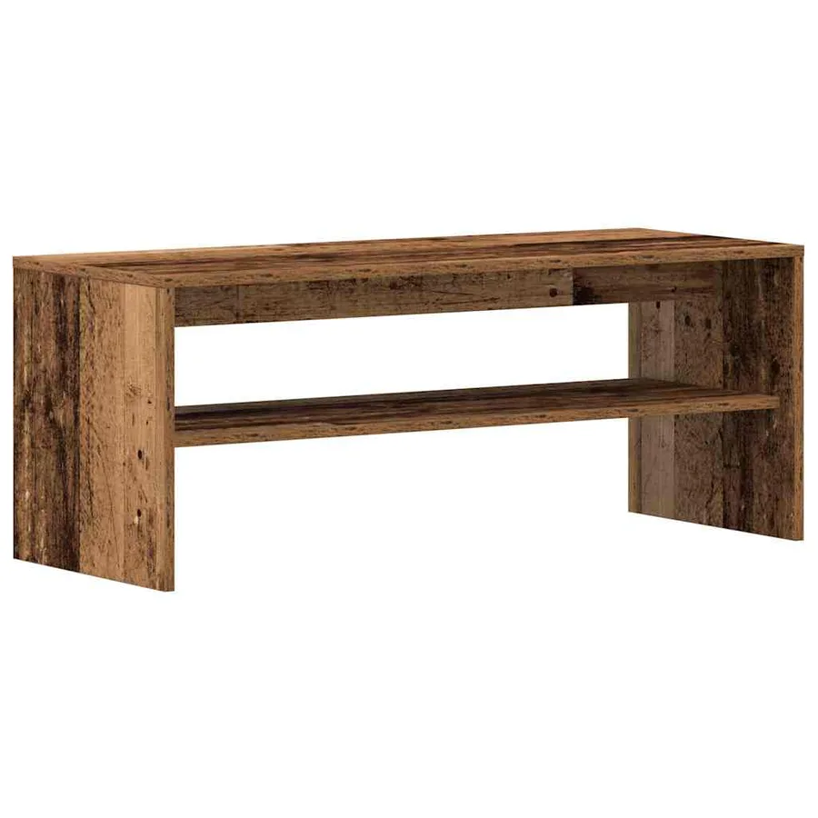 Meuble TV vieux bois 100x40x40 cm bois d'ingénierie - 2