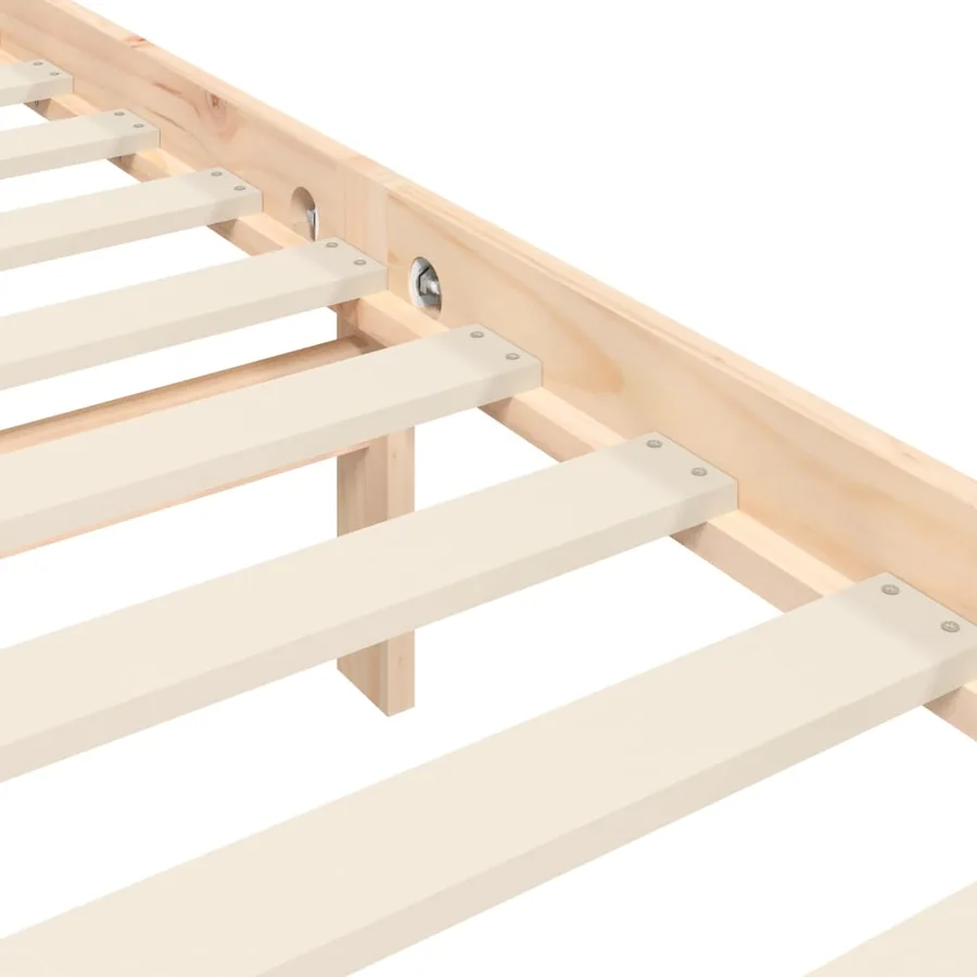 Cadre de lit sans matelas 160x200 cm bois massif de pin - 10