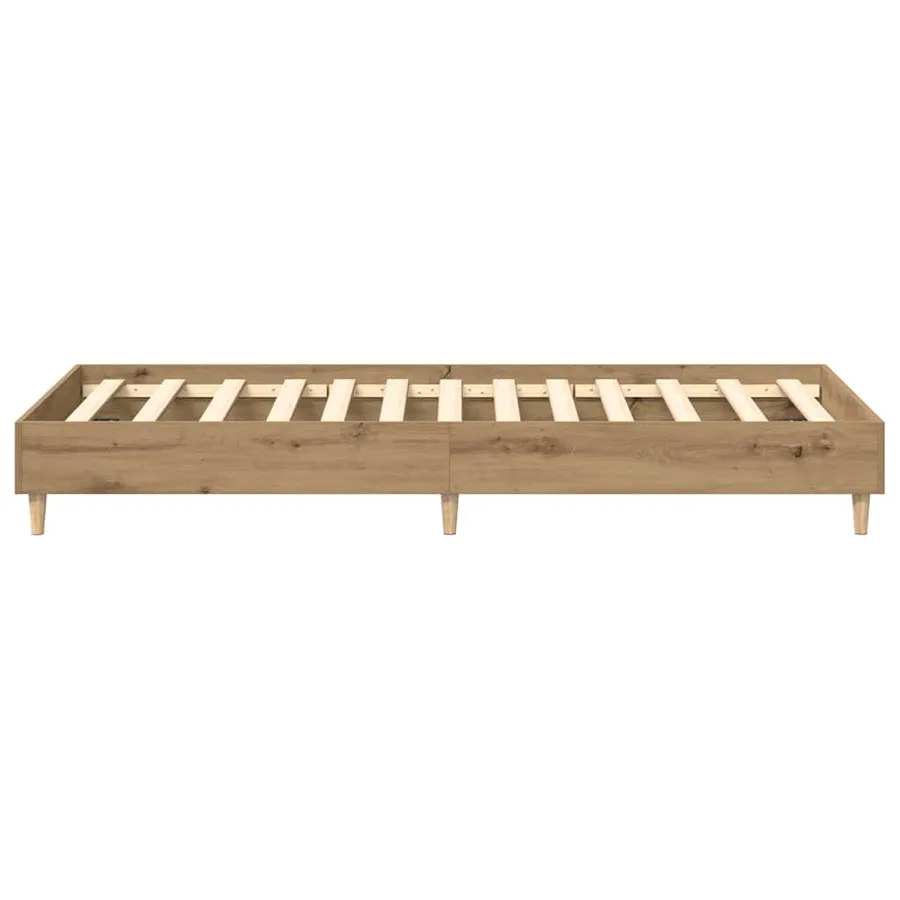 Cadre de lit sans matelas chêne artisanal 90x190 cm - 6