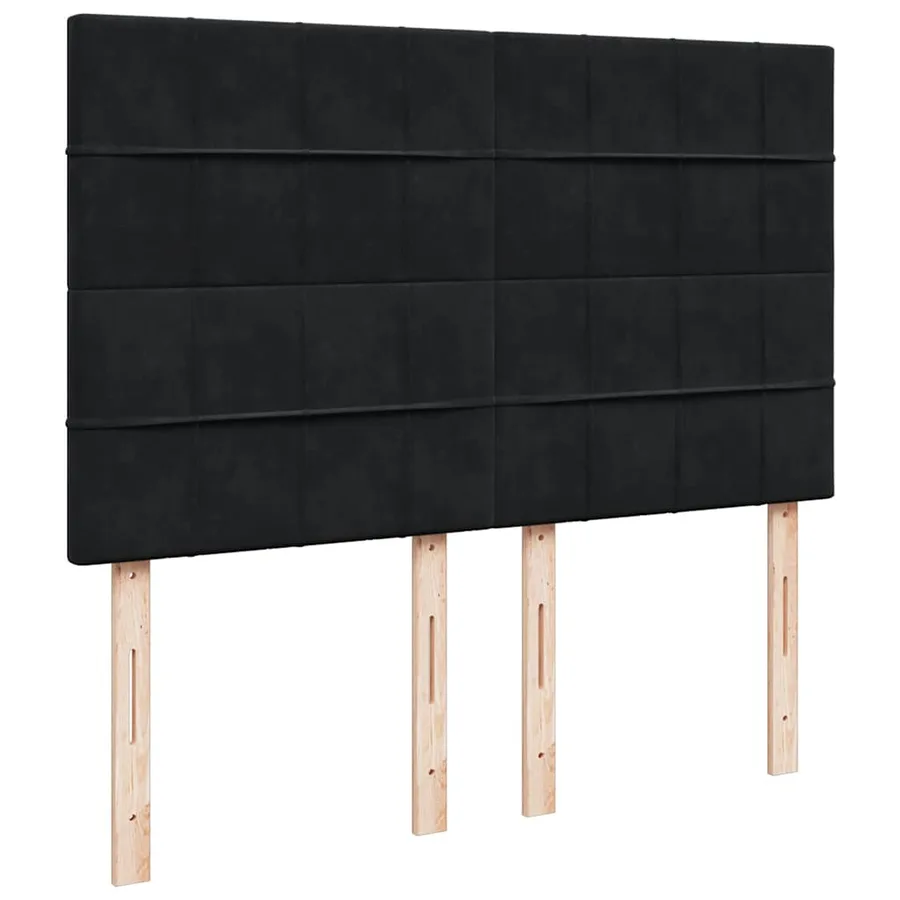 Cadre de lit ottoman avec matelas noir 140x200 cm velours - 13