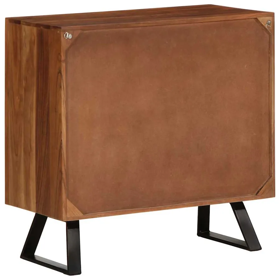 Armoire à tiroirs marron miel 70x35x70 cm bois massif d'acacia - 5