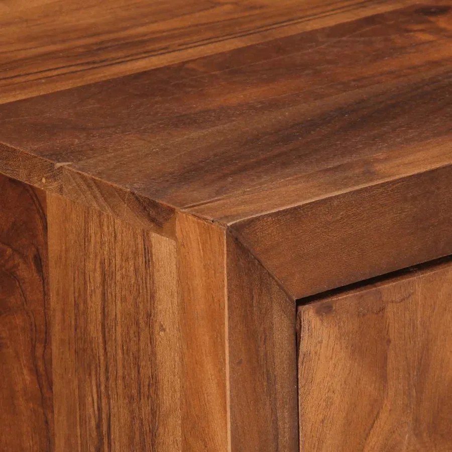 Armoire à tiroirs marron miel 70x35x70 cm bois massif d'acacia - 6
