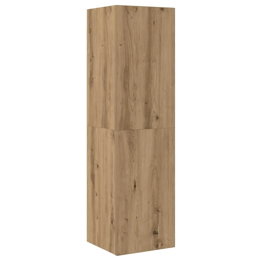 Meubles TV muraux 3 pcs chêne artisanal bois d'ingénierie - 4