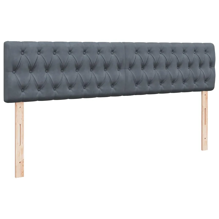 Cadre de lit ottoman avec matelas gris foncé 160x200 cm velours - 8