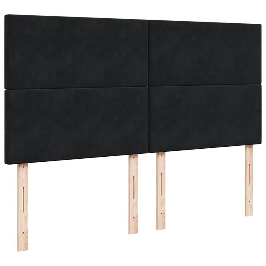 Cadre de lit ottoman avec matelas noir 160x200 cm velours - 12
