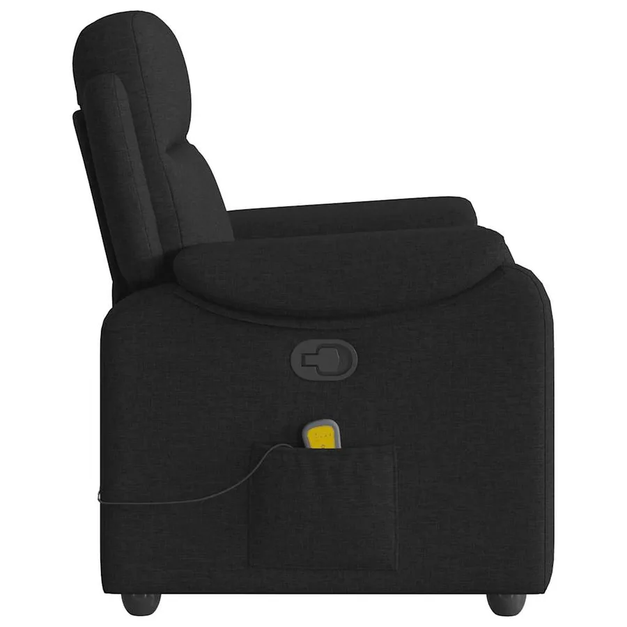 Fauteuil de massage inclinable Noir Tissu - 4