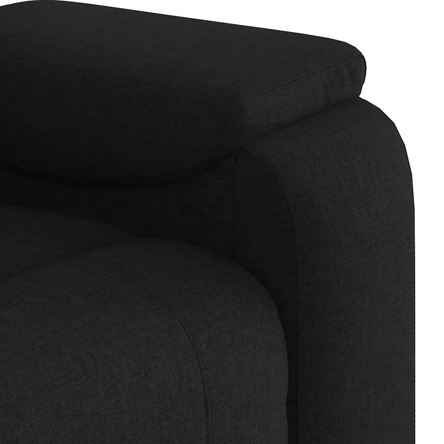 Fauteuil de massage inclinable Noir Tissu - 9