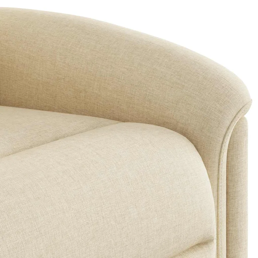 Fauteuil inclinable de massage électrique Crème Tissu - 13