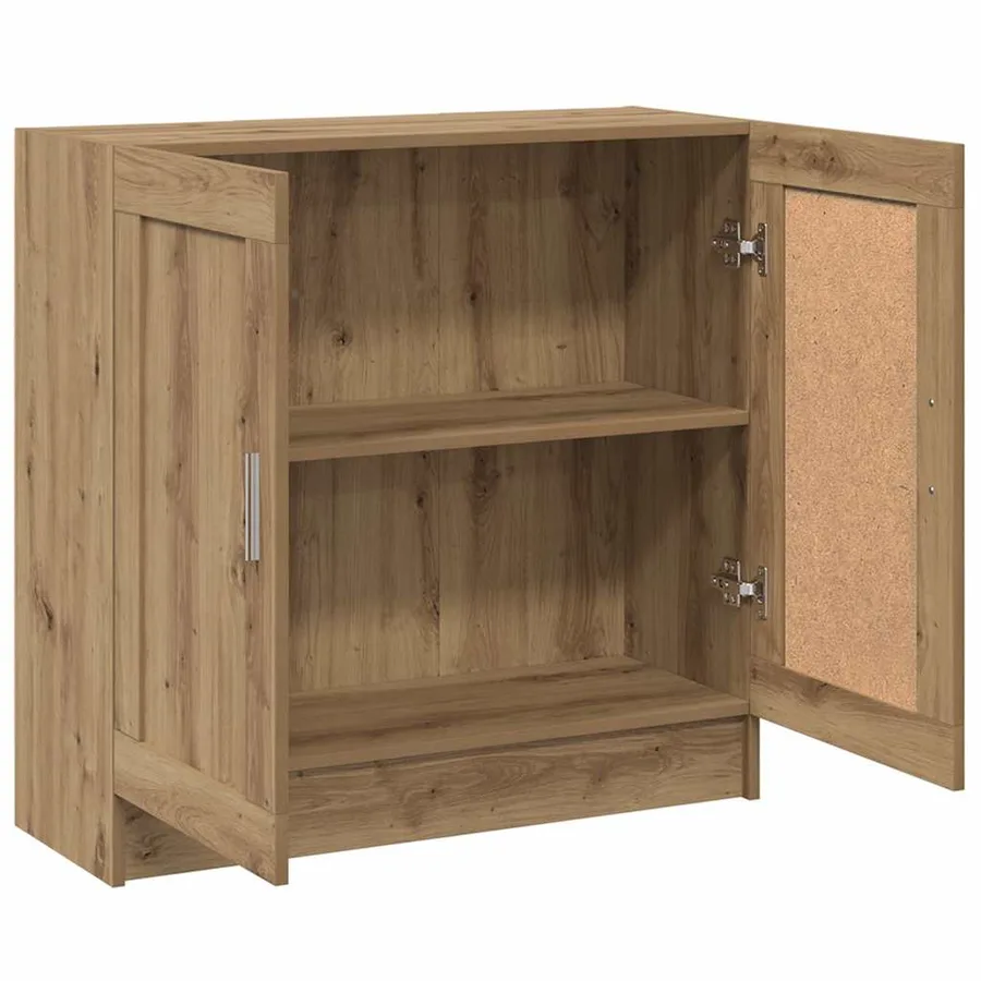Bibliothèque chêne artisanal 82,5x30,5x80 cm bois d'ingénierie - 5