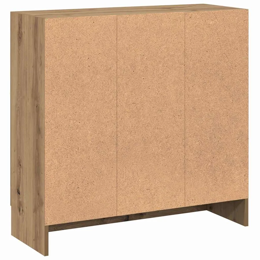 Bibliothèque chêne artisanal 82,5x30,5x80 cm bois d'ingénierie - 7