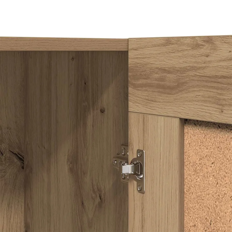 Bibliothèque chêne artisanal 82,5x30,5x80 cm bois d'ingénierie - 9