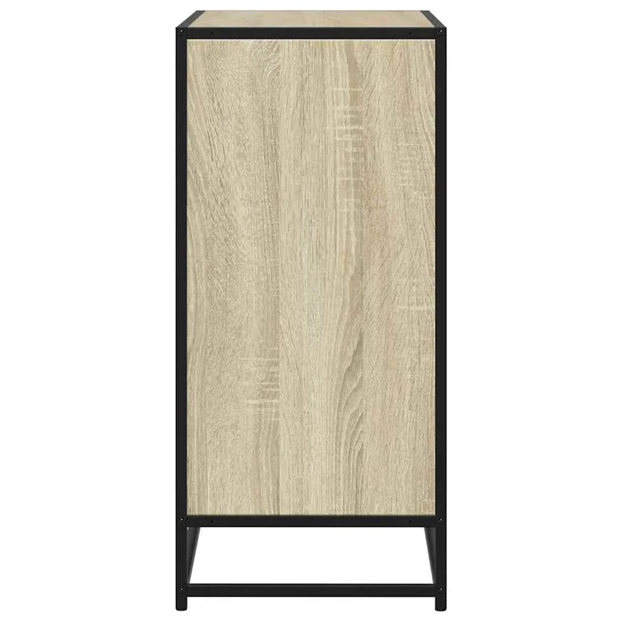 Buffet chêne sonoma 68x35x76 cm bois d'ingénierie et métal - 5