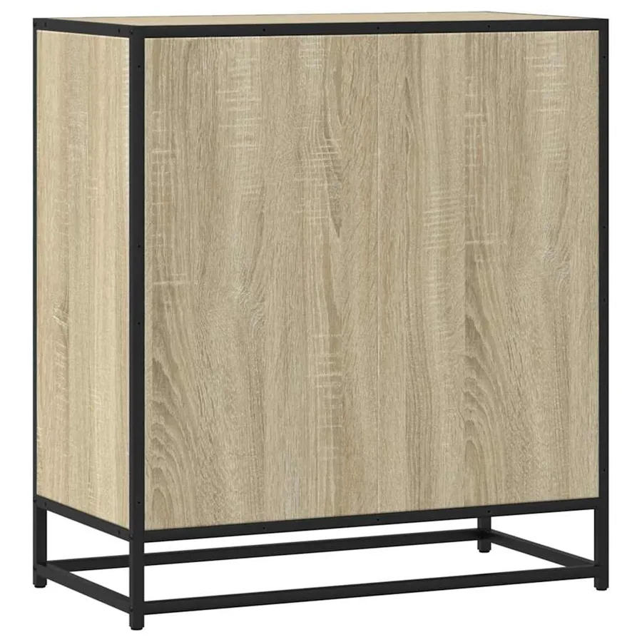 Buffet chêne sonoma 68x35x76 cm bois d'ingénierie et métal - 6