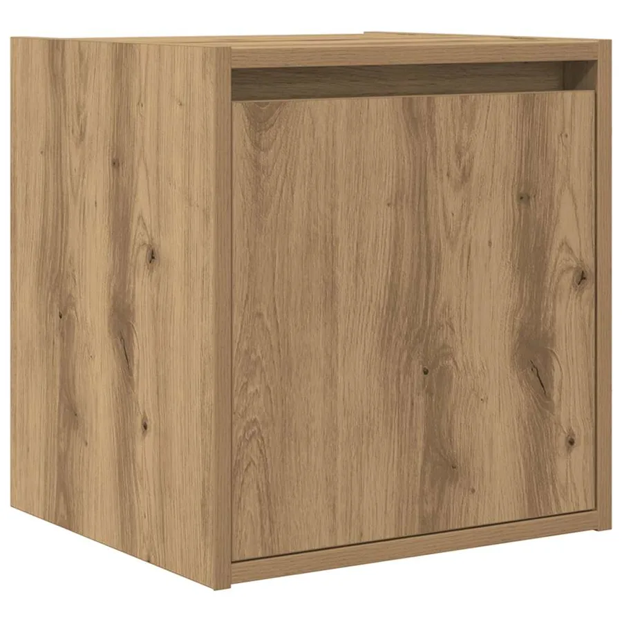 Table de chevet murale chêne artisanal 38x34x40 cm - 2