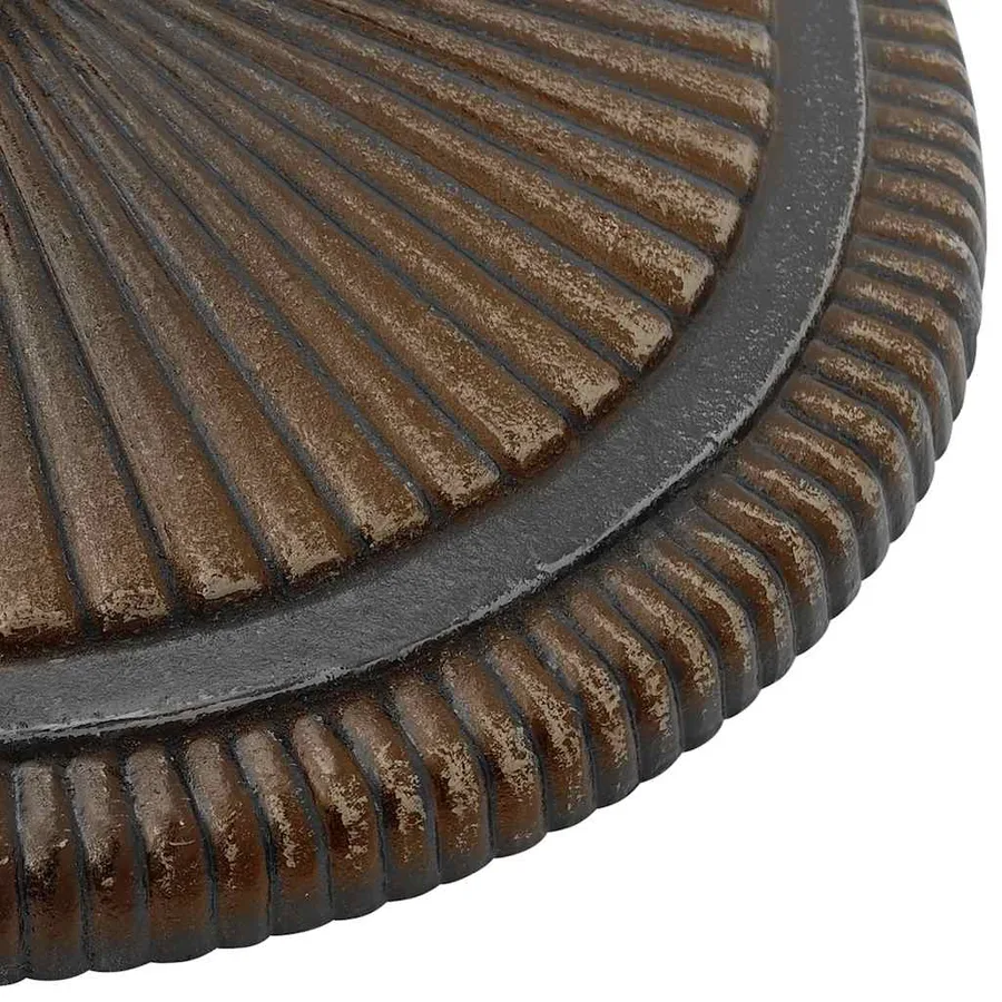 Socle de parasol Bronze 45x45x30 cm Fonte - 7