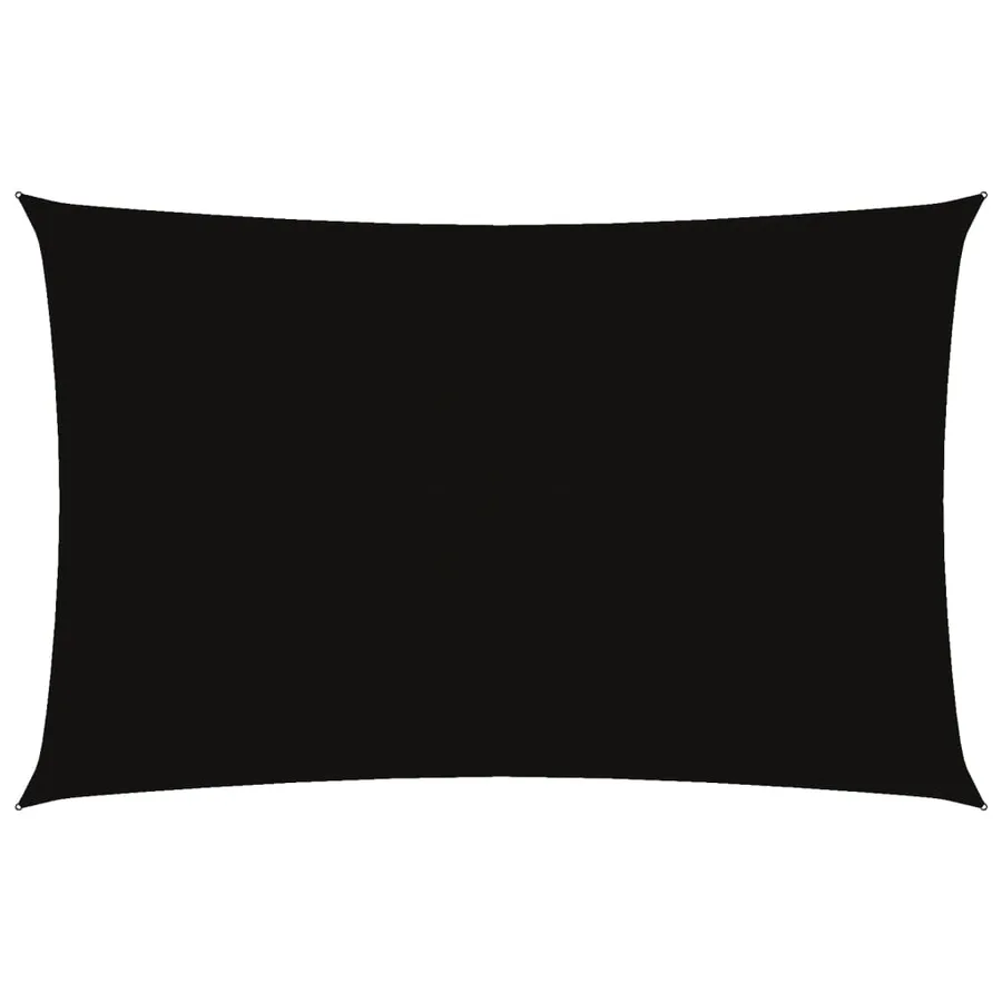 Voile de parasol tissu oxford rectangulaire 5x8 m noir - 2