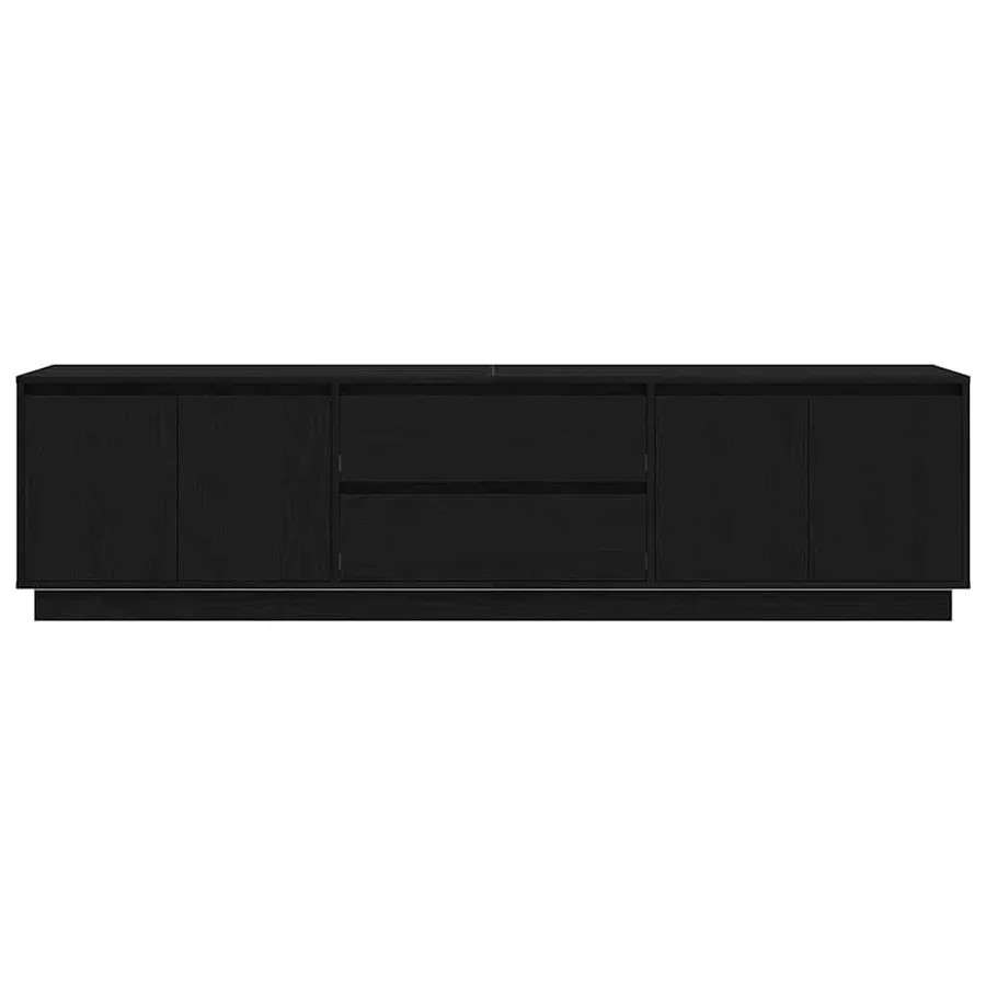 Meuble TV avec lumières LED chêne noir 193,5x41x50 cm - 7