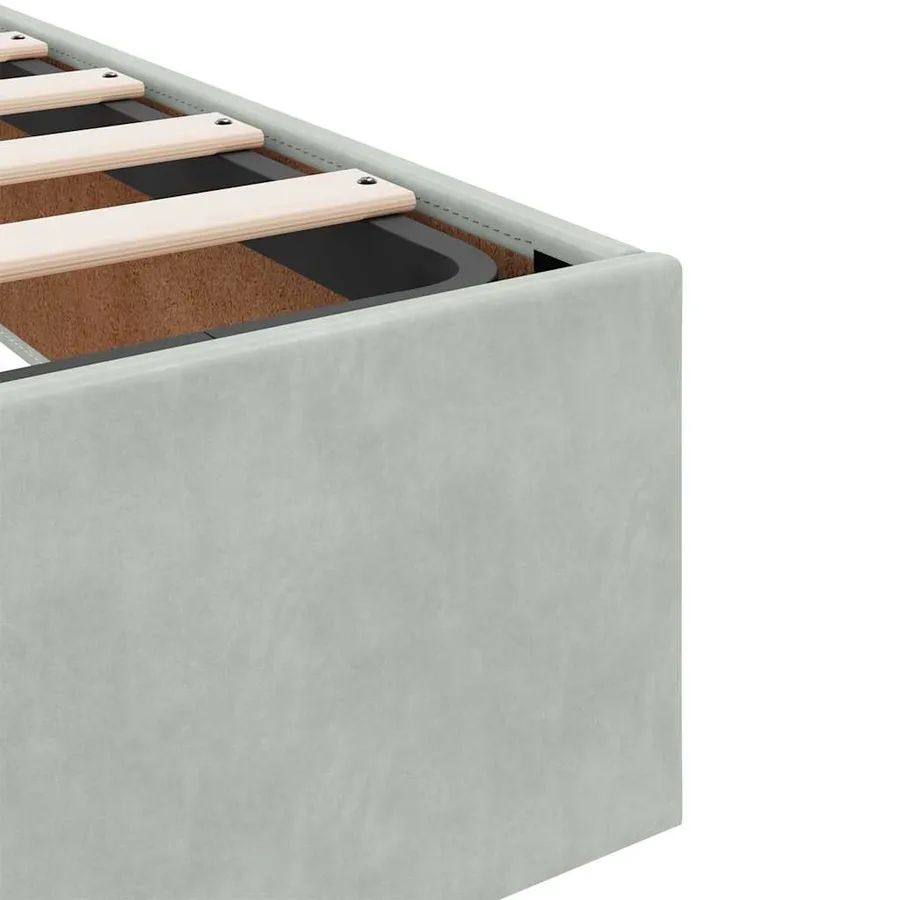 Cadre de lit ottoman avec matelas gris clair 180x200 cm velours - 14
