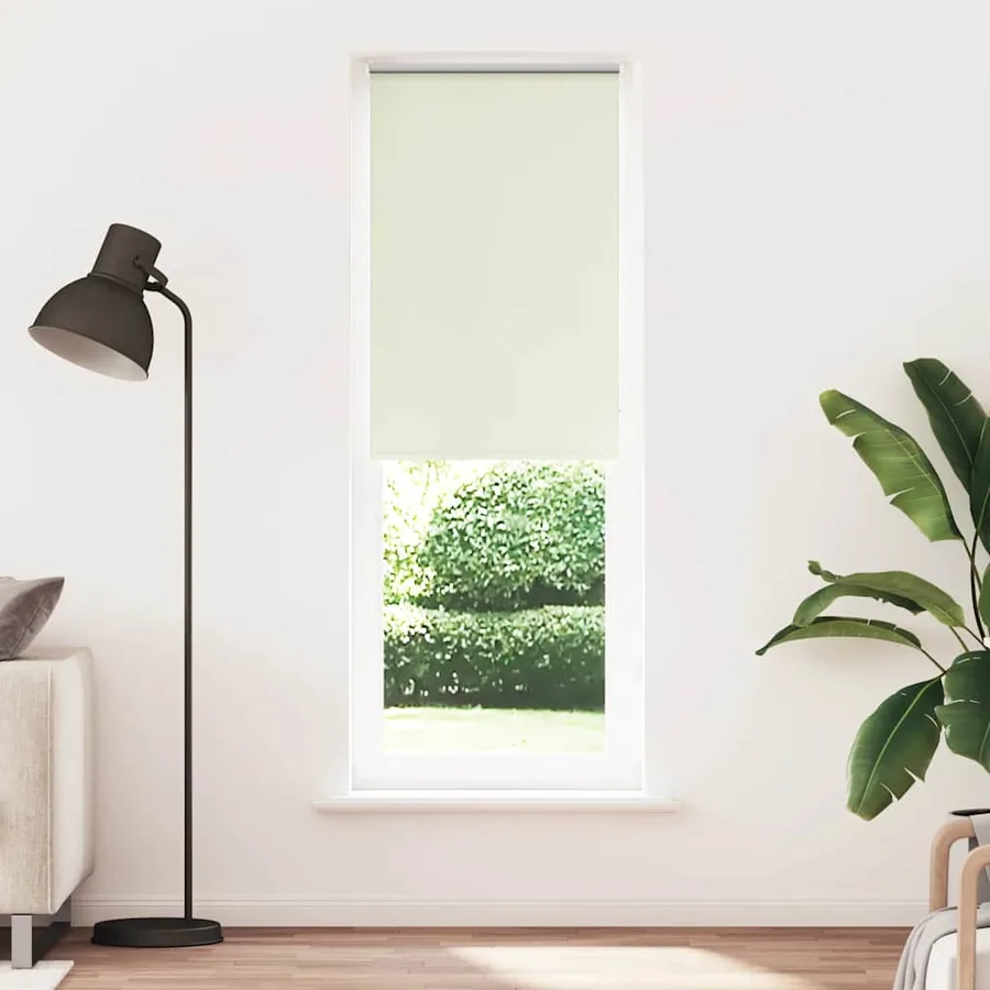 Store enrouleur occultant blanc cassé 75x210cm largeur du tissu - 2