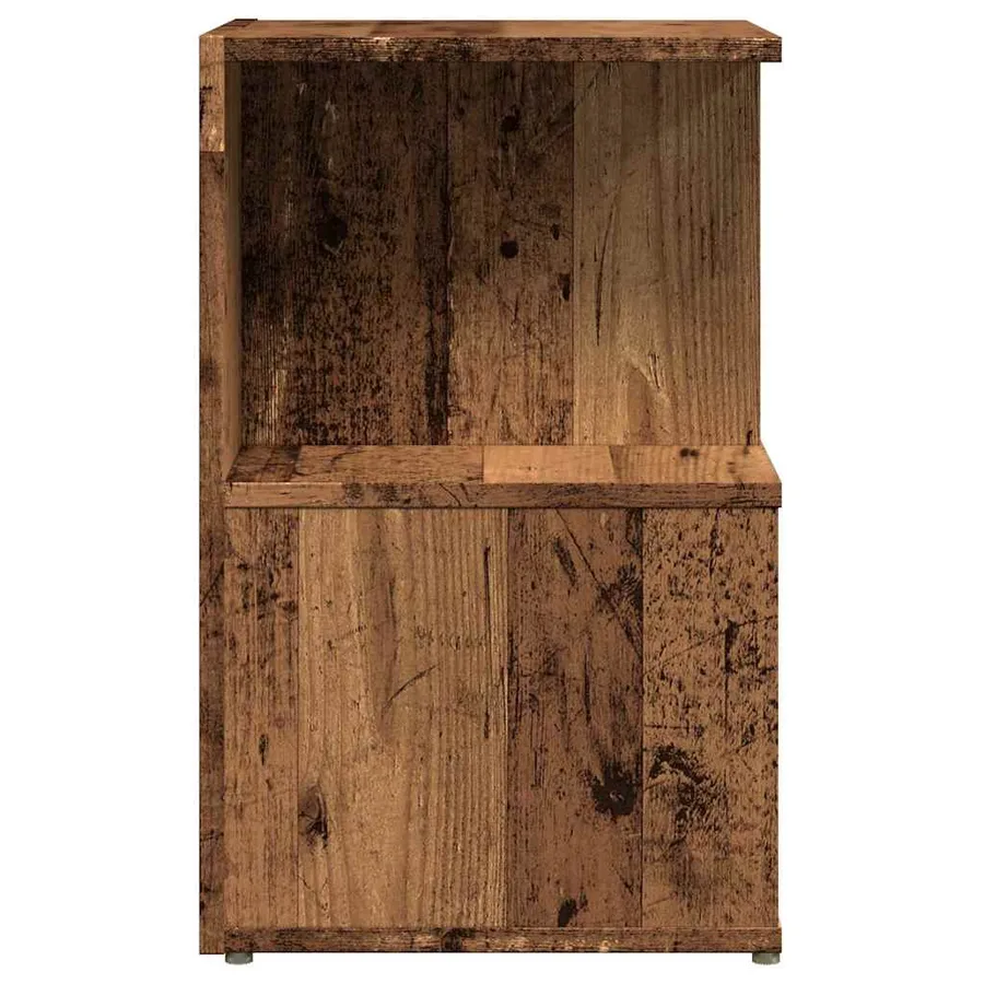 Table de chevet vieux bois 35x35x55 cm bois d'ingénierie - 7