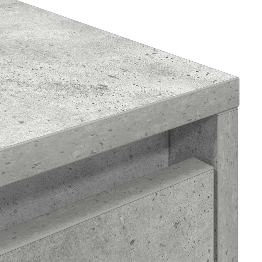 Meuble TV avec lumières LED gris béton 160,5x41x50 cm - 10