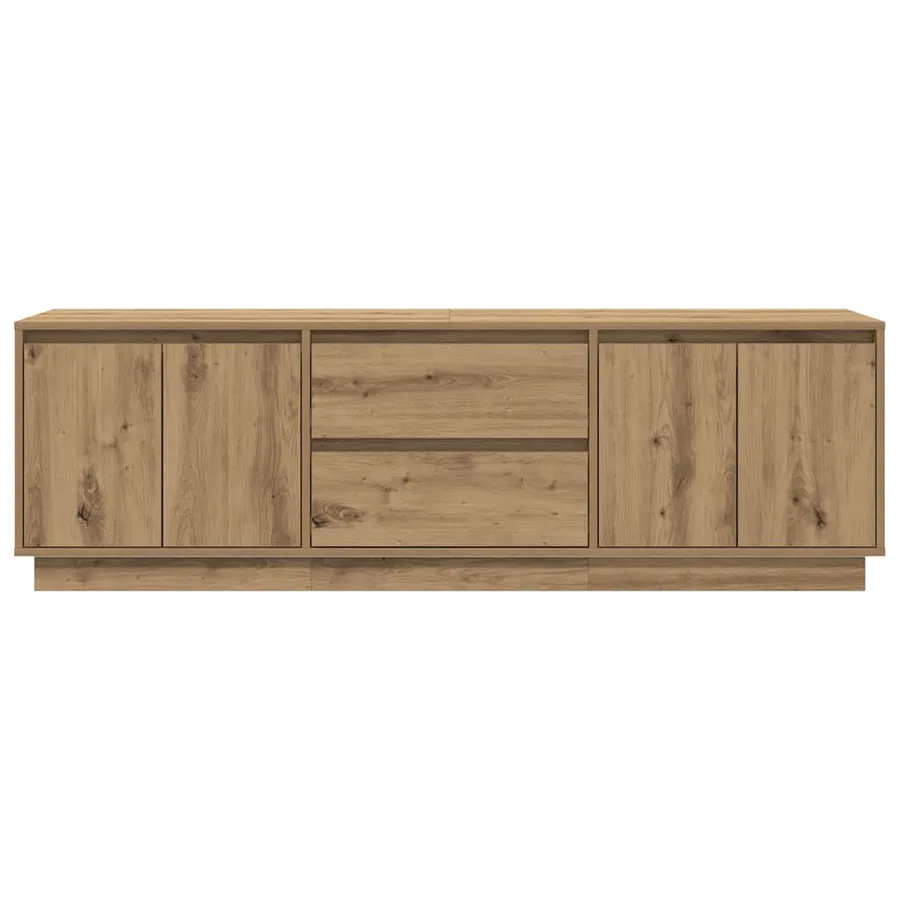 Meuble TV avec éclairages LED chêne artisanal 160,5x41x50 cm - 7