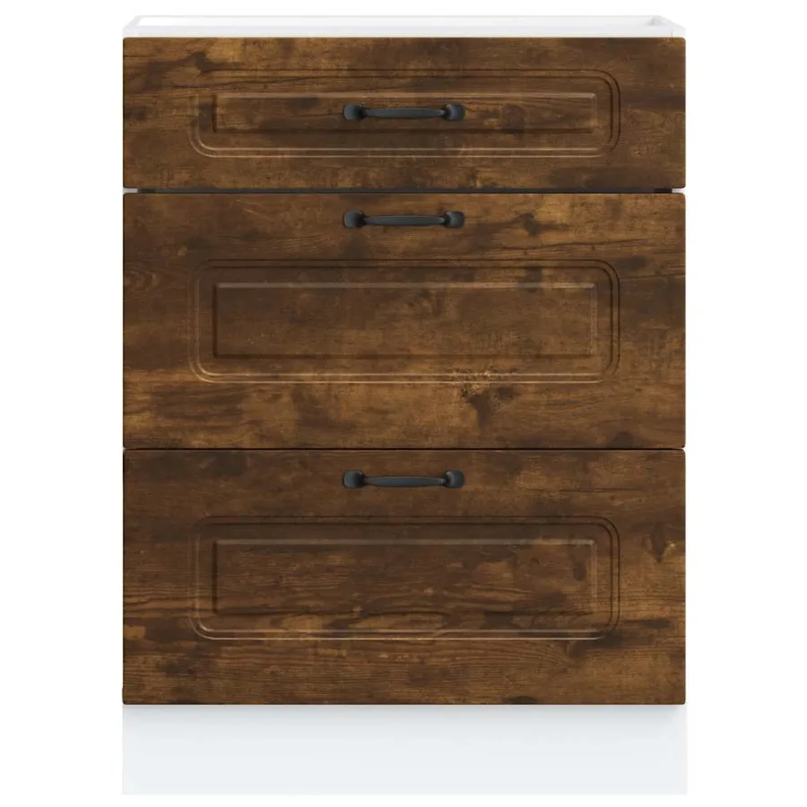 Armoire de cuisine Kalmar chêne fumé bois d'ingénierie - 4