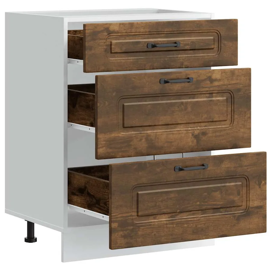 Armoire de cuisine Kalmar chêne fumé bois d'ingénierie - 5