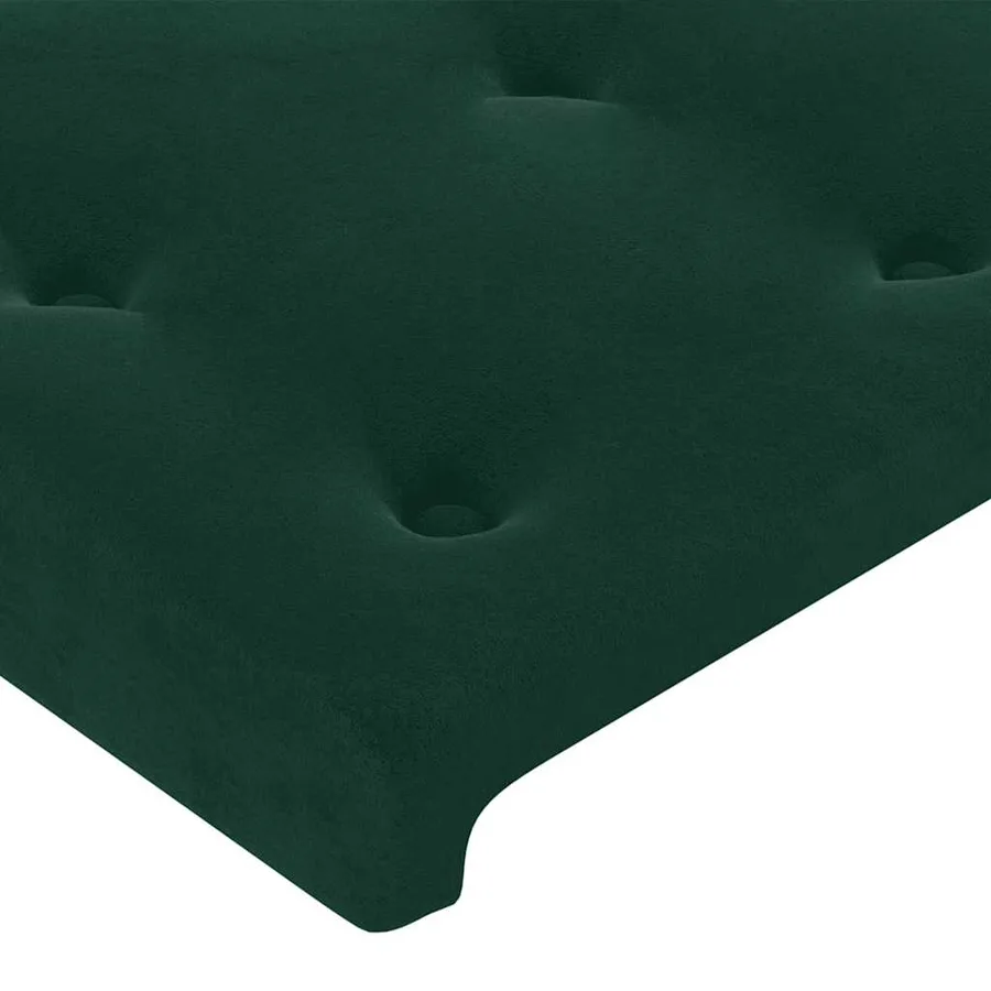 Tête de lit à LED Vert foncé 90x5x78/88 cm Velours - 5