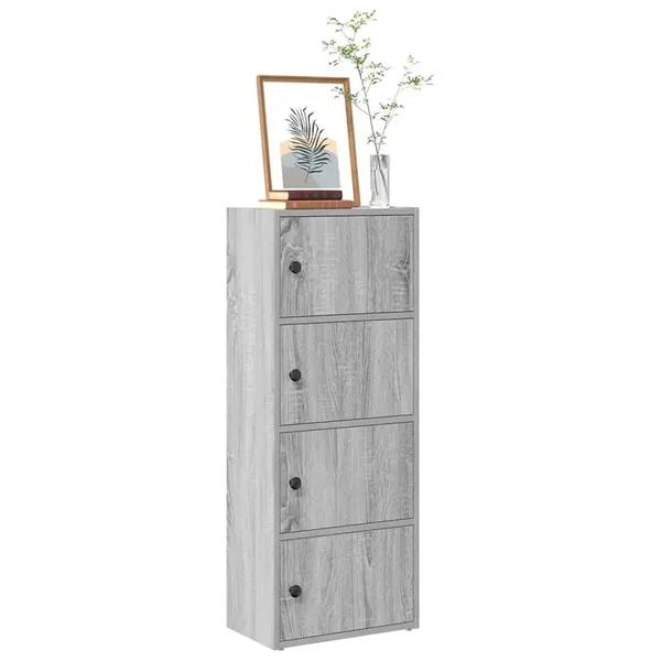 Bibliothèque sonoma gris 40x24x102 cm bois d'ingénierie