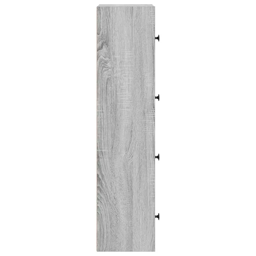 Bibliothèque sonoma gris 40x24x102 cm bois d'ingénierie - 6