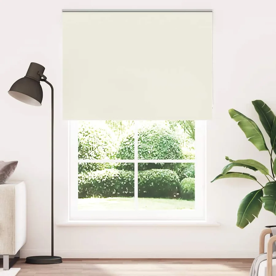 Store enrouleur occultant blanc cassé 150x210 cm largeur tissu - 2