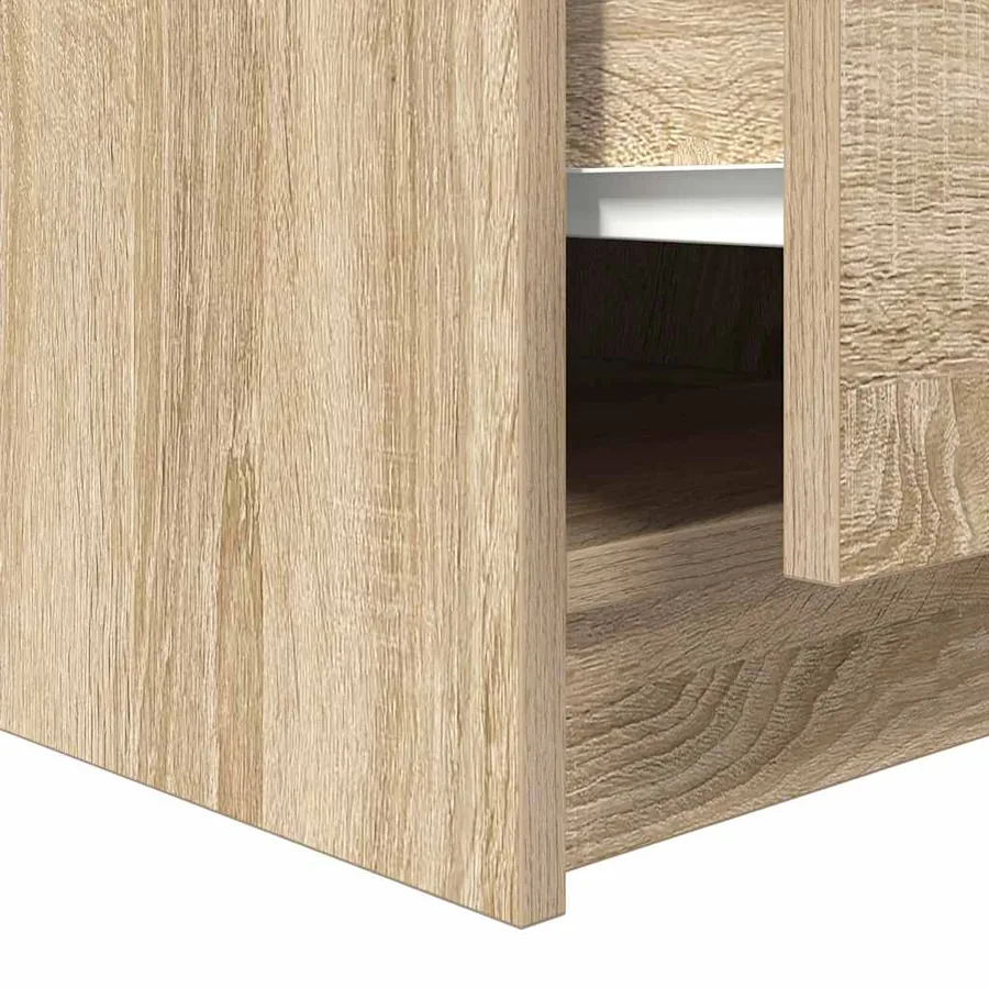 Table basse avec tiroirs chêne sonoma 100x100x40 cm - 11